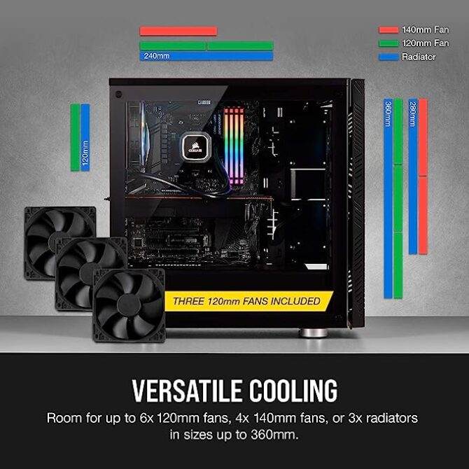 Corsair Cabinet 275R  Glass Black