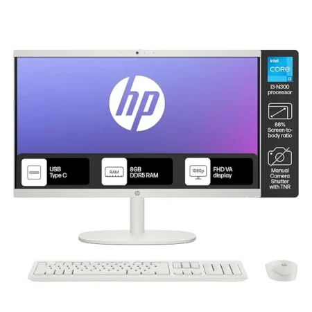 HP AIO 22-DG0786IN i3 N300/8GB/512GB SSD/WIN11+MSO