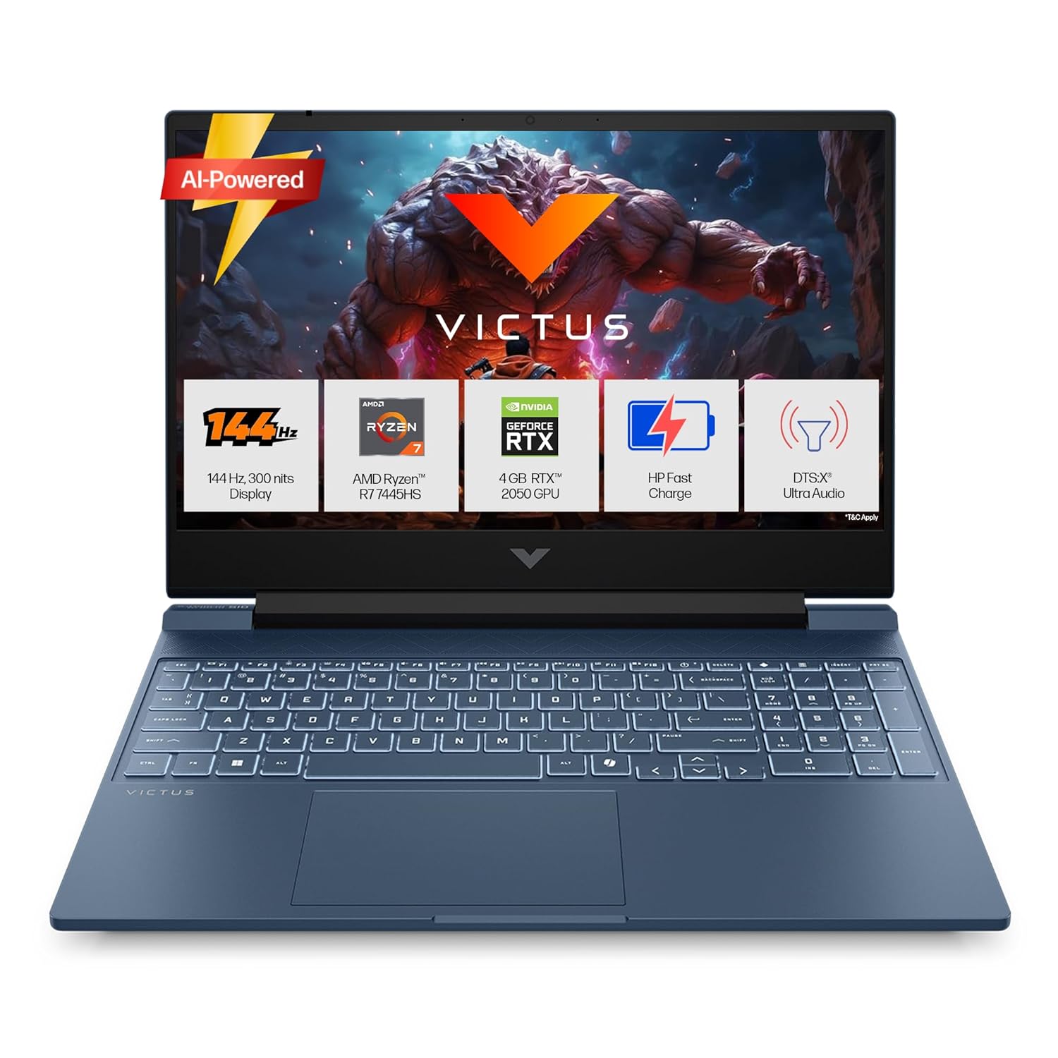 HP VICTUS 15S-FB3189AX R7-7445HS(16GB/512GB/4GB 2050/W11+MS/BLUE-15.6')