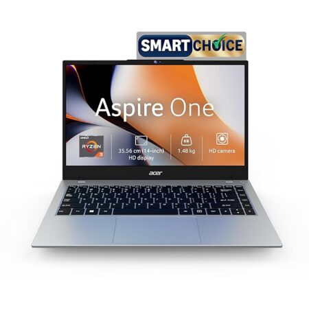 Acer Aspire One A114-43 Silver laptop shown open