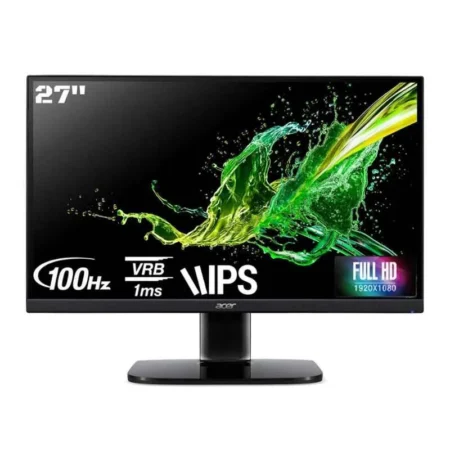 Acer KA270 E black monitor with desktop stand