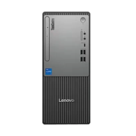 Lenovo ThinkCentre neo 50t Gen 5 tower desktop in Raven Black and Luna Grey