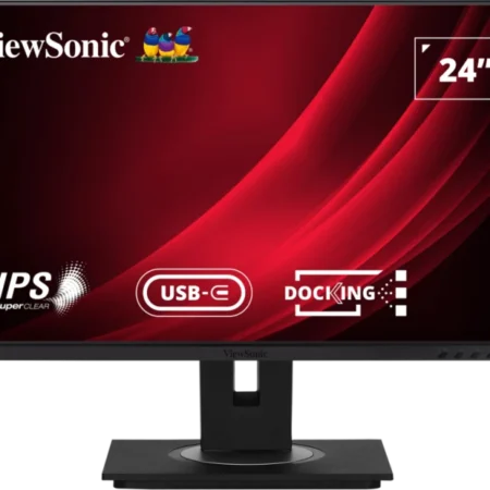 ViewSonic VG2456 monitor front view with adjustable stand