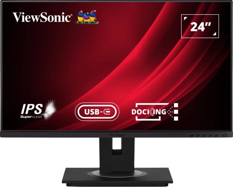 ViewSonic VG2456 monitor front view with adjustable stand