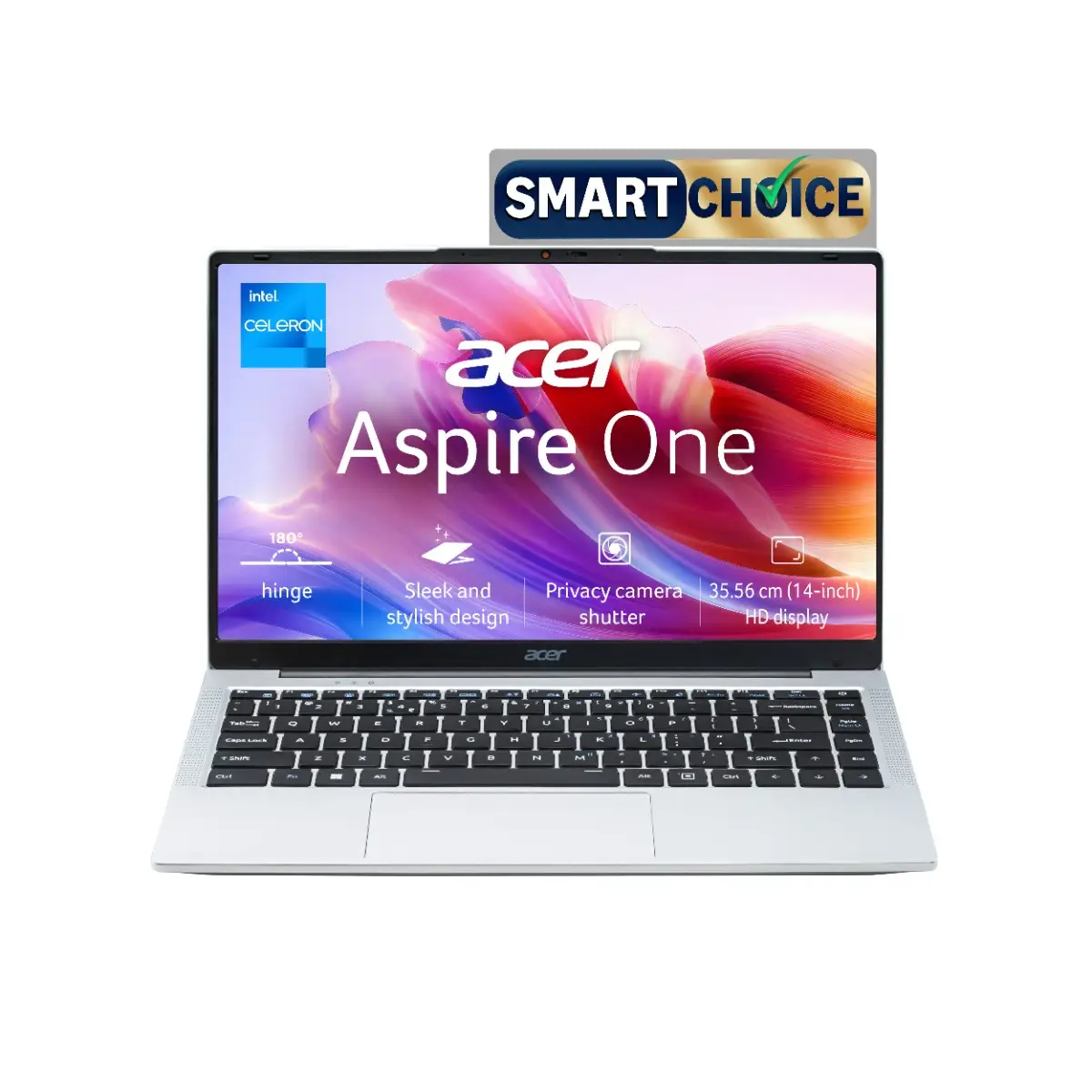 Acer Aspire One A114-45 Silver laptop shown open