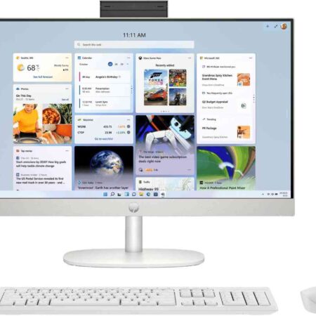 HP 24-cr0023in Ryzen 7 All-in-One PC Shell White