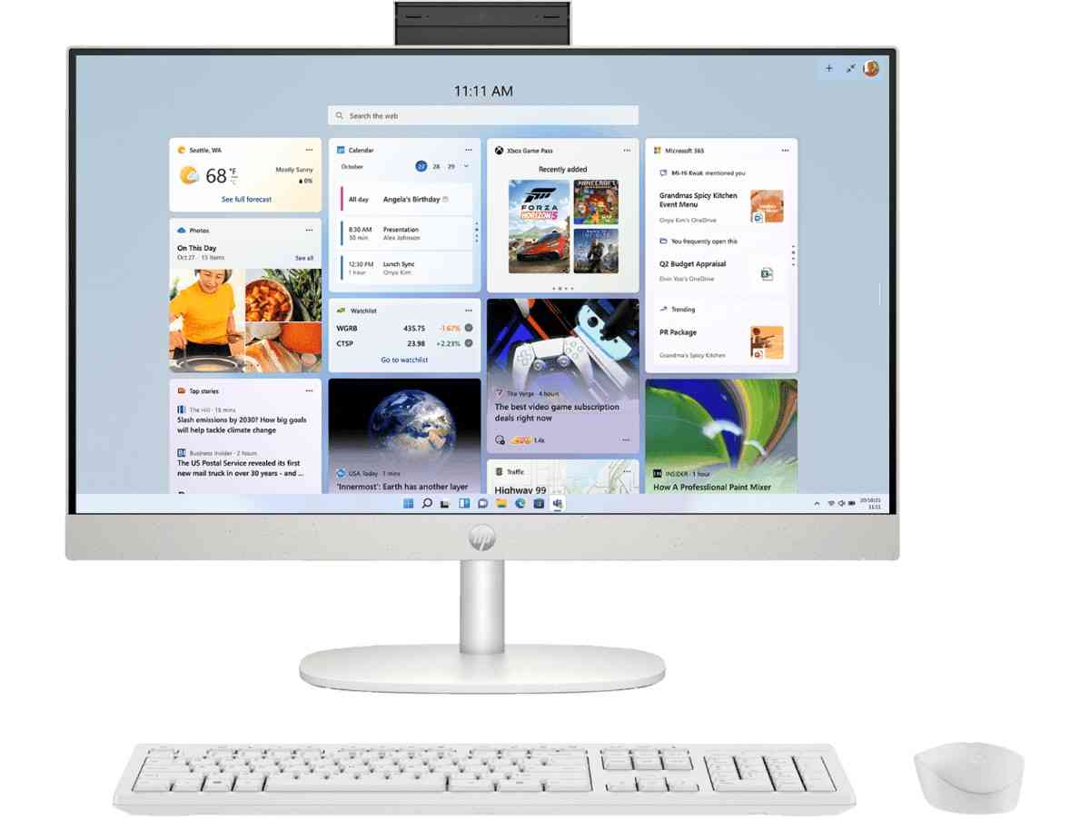 HP 24-cr0023in Ryzen 7 All-in-One PC Shell White