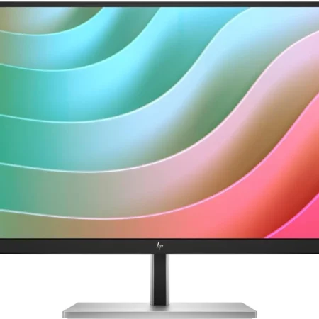 HP E27k G5 monitor with black bezel and silver stand