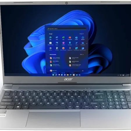 Acer Aspire Lite AL15-52 laptop shown open with keyboard and display visible